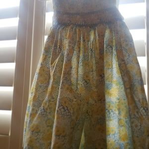 Yellow and blue sleeveless dress